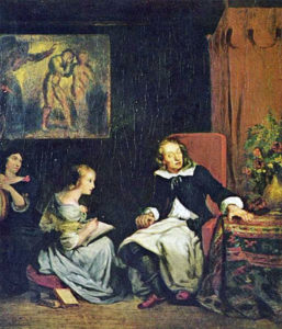 Eugène Delacroix - Milton Dictating Paradise Lost to his Daughters, 1827