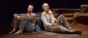 Ferran Carvajal and Francesc Orella in L'Estranger, a Catalan play adaptation of Camus' novel
